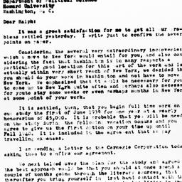 Letter from Gunnar Myrdal t...