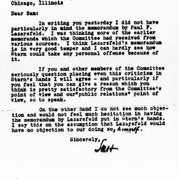 Letter from Shelby M. Harri...