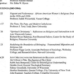 Schedules, Religion in Amer...