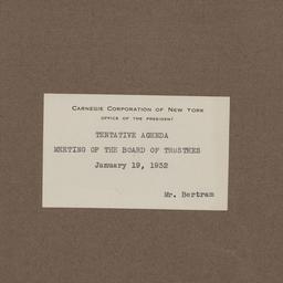 Board Meeting, 1/19/1932