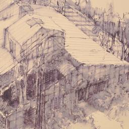Aerial perspective drawing.
