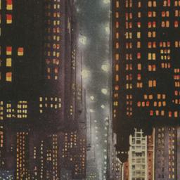 Lower Broadway at Night, Ne...