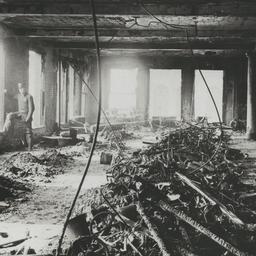 View of ruins after blaze s...