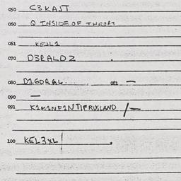 Eastern questionnaire, answ...