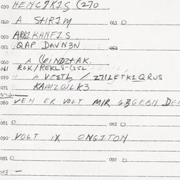 Eastern questionnaire, answ...