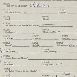 Western questionnaire, answ...