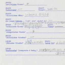 Western questionnaire, answ...