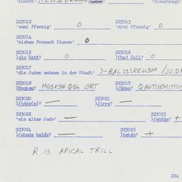 Western questionnaire, answ...