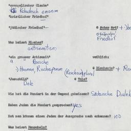Western questionnaire, answ...