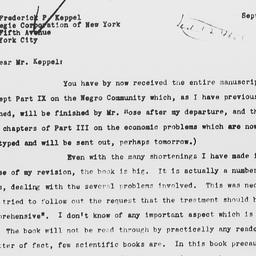 Letter from Gunnar Myrdal t...
