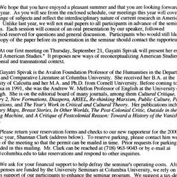 Announcements, 2000-09-21. ...