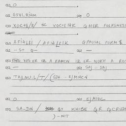Eastern questionnaire, answ...