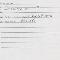 Eastern questionnaire, answ...