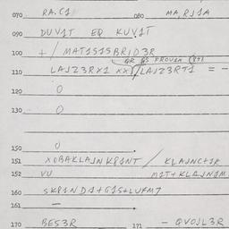 Eastern questionnaire, answ...