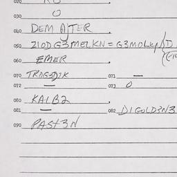 Eastern questionnaire, answ...
