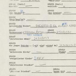 Western questionnaire, answ...