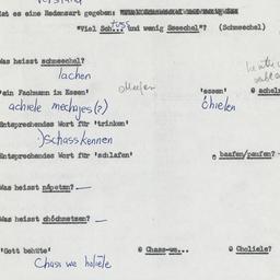 Western questionnaire, answ...