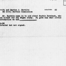Memorandum from Florence An...