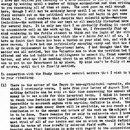 Letter from Ralph J. Bunche...