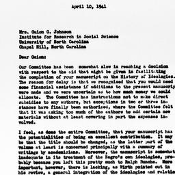 Letter from Donald Young to...