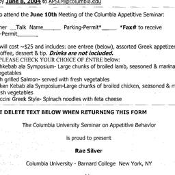 Announcements, 2004-06-10. ...