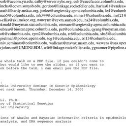 Announcements, 2000-12-14. ...