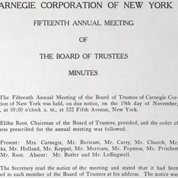 Board Meeting - 15th Annual