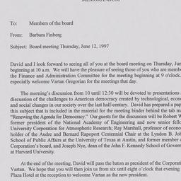 Board of Trustees - Sent to...