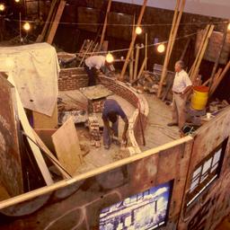 Construction view, men buil...