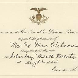 Dinner invitation from Gove...