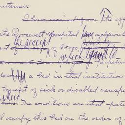 Draft Manuscript Letter, Wi...