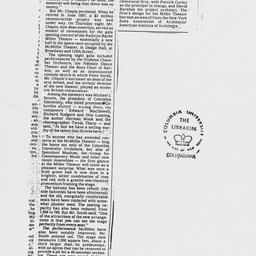 "For Columbia Theater,...