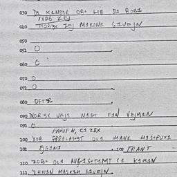 Eastern questionnaire, answ...
