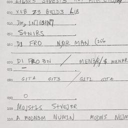 Eastern questionnaire, answ...
