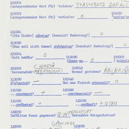 Western questionnaire, answ...