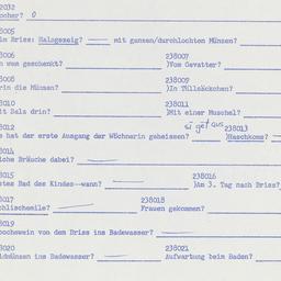Western questionnaire, answ...