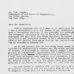 Letter from Gunnar Myrdal t...