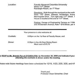 Announcements, 2000-12-19. ...