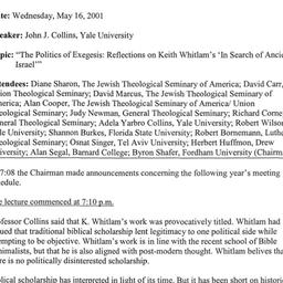Minutes, 2001-05-16. The St...