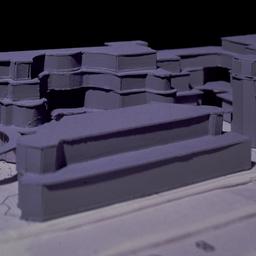 Model, exterior view, detail.