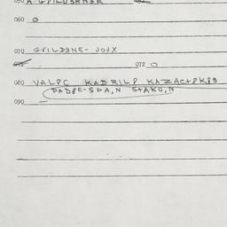 Eastern questionnaire, answ...