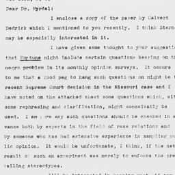 Letter from Charles Dollard...