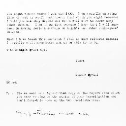 Memorandum regarding Gunnar...