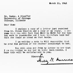 Letter from Shelby M. Harri...