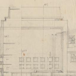 Partial elevation, section