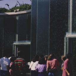 Exterior view, detail of en...