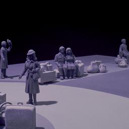 Model, detail of people wit...