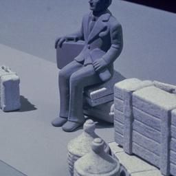 Model, detail of man seated...