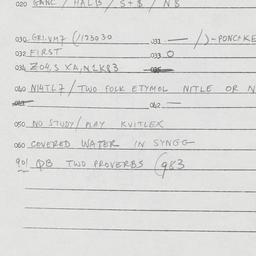Eastern questionnaire, answ...