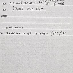 Eastern questionnaire, answ...